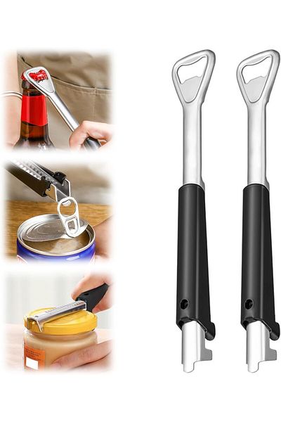 COOYA Adjustable Stainless Steel Jar Can Opener, Portable Jar Lid Gripper, for Weak Hands Seniors, 2 Pack