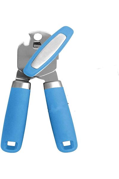 COOYA Heavy Duty Stainless Steel Manual Can Bottle Openers, with Smooth Edge Soft Handle, Easy Turn Knob
