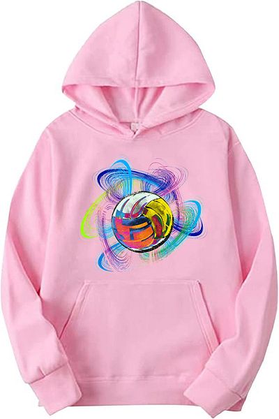 makiteks Unisex Oversize Hoodie Volleyball με πόρτα και τσέπη καγκουρό