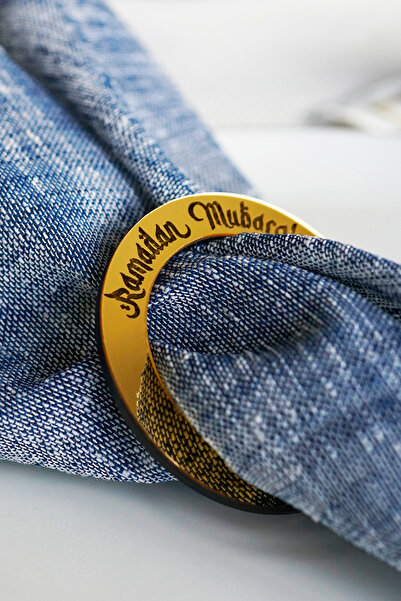 iwa concept 6-Piece Ramadan Mubarak Written Wooden Napkin Holder - Ramadan Co...