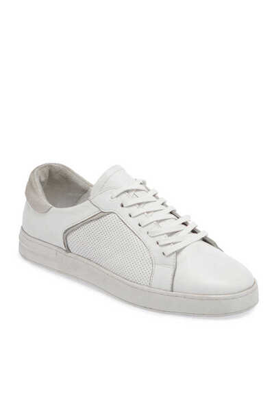 Tergan Beyaz Hakiki Deri Erkek Sneaker - E24I1AY56636-A26