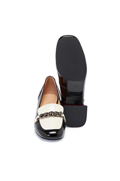 Tergan Siyah Hakiki Deri Kadın Topuklu Ayakkabı - K24S1AY67609-A07