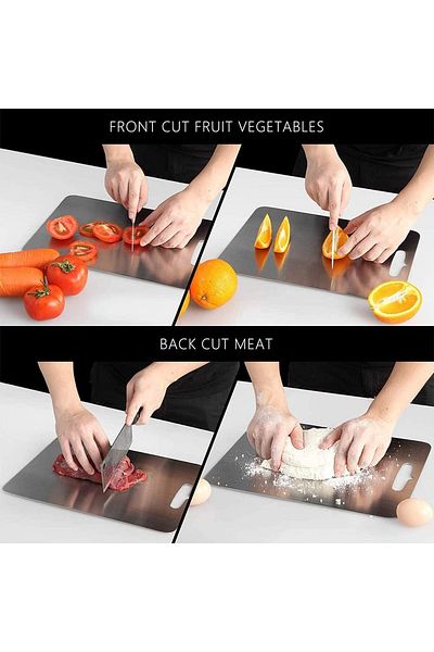 Generic Cutting Board, Cutting Board Chopping Board Cutting Block Mincing Mat Thick Stainless Steel Heavy D