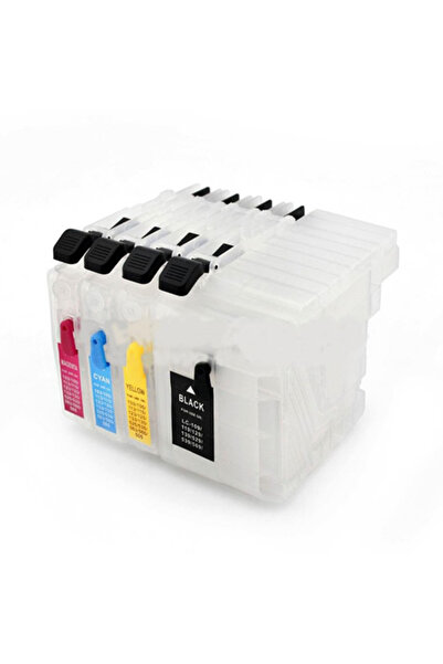 CESCESOR Brother Lc535 / Lc539 Uyumlu Kolay Dolan Kartuş - 4 Renk