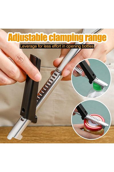 COOYA Adjustable Stainless Steel Jar Can Opener, Portable Jar Lid Gripper, for Weak Hands Seniors, 2 Pack
