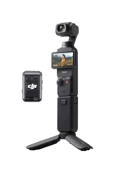 DJI Osmo Pocket 3 Creator Combo, Mic Included For Clear Sound, Small Camera For Photography