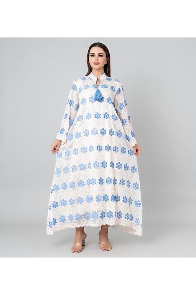 IKKXA Floral Aura Embroidered Jalabiya