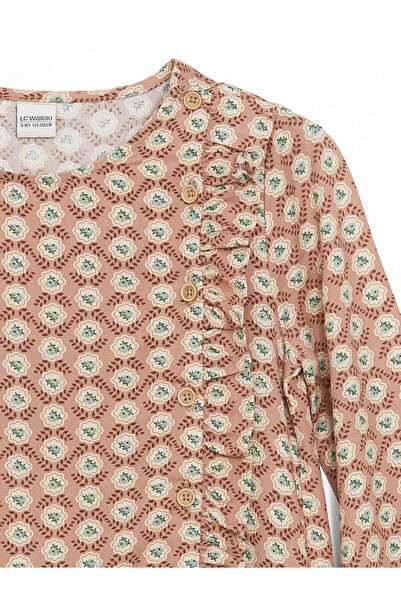 LC Waikiki Yeni Sezon Bisiklet Yaka Cicekli Kiz Cocuk Elbise - S52199Z4