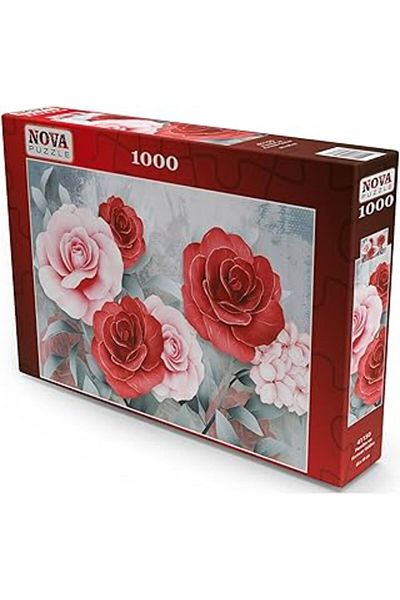 Hepta Collection Nova Puzzle 1000 Piece Puzzle - Pink and Red Roses