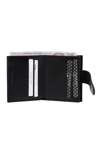Tergan Black Genuine Leather Men's Wallet - S1Ce00001544-A97