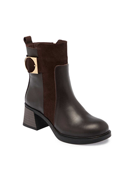 Tergan Kahve Deri Kadın Casual Bot - K24K1BT67561-F56