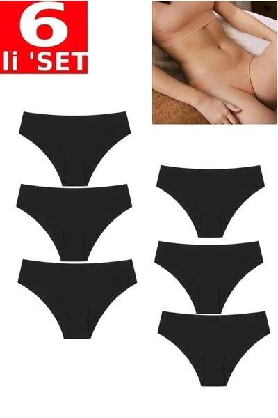 Papatya Kadın Lazer Kesim Külot 6'lı 6 Adet Dikişsiz Esnek Iz Yapmayan Toparl...