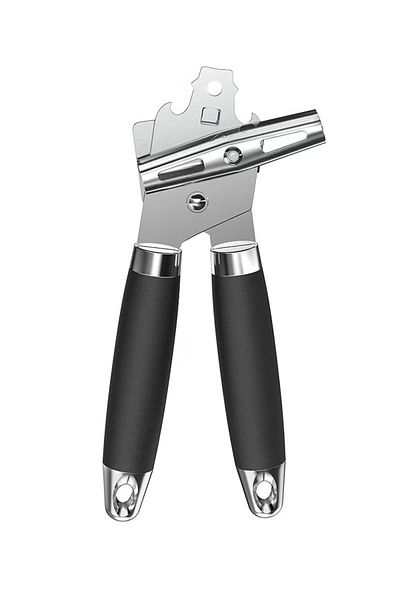 COOYA Can Opener,3-In-1 Multifunctional Manual Can Openers Stainless Steel Heavy Smooth Edge Cut (Black)