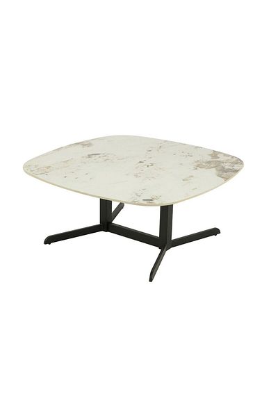 Danube Home Soho Ceramic Center Table  L100xW100xH44cm - White/Black