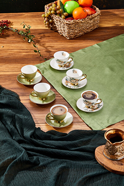 Paçi Botania Floral Gilded Coffee Cup