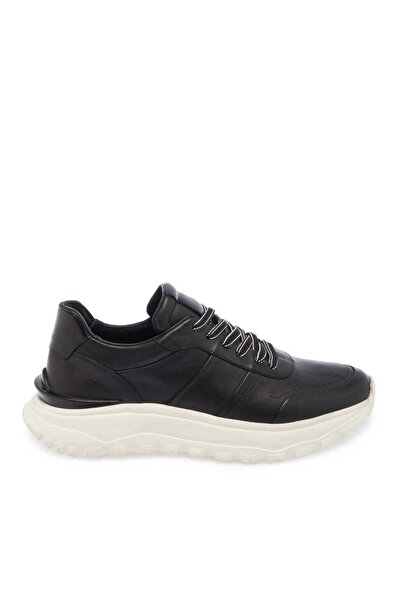 Tergan Siyah Hakiki Deri Erkek Sneaker - E24I1AY56621-A23
