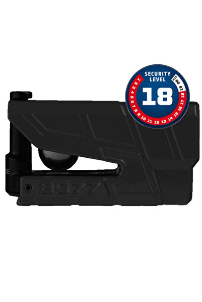 Abus 8077 Granit Detecto x Plus Siyah Alarmlı Motosiklet Disk Kilidi