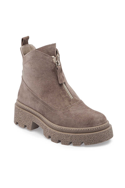 Tergan Vizon Süet Deri Kadın Casual Bot - K24K1BT67556-A02