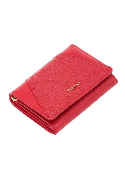 Tergan Red Leather Women's Wallet - S1Cb00005815-D2N