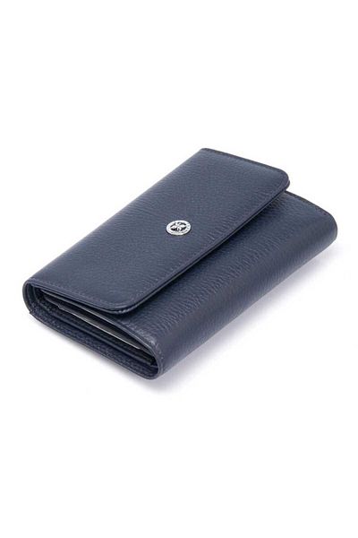 Tergan Navy Blue Leather Women's Wallet - S1Cb 00005730 -I91