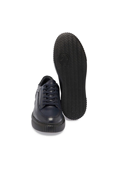 Tergan Lacivert Hakiki Deri Erkek Sneaker - E24S1AY57023-C72