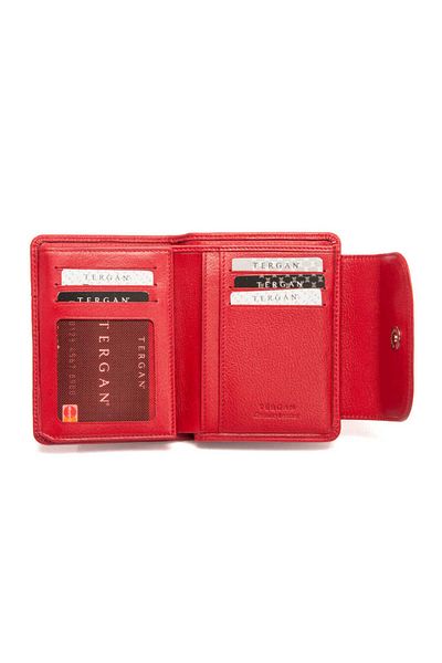 Tergan Red Genuine Leather Women's Wallet - S1Cb 00005714 -A86