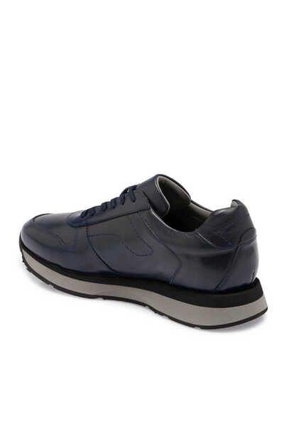 Tergan Lacivert Hakiki Deri Erkek Sneaker - E24S1AY57042-K4K