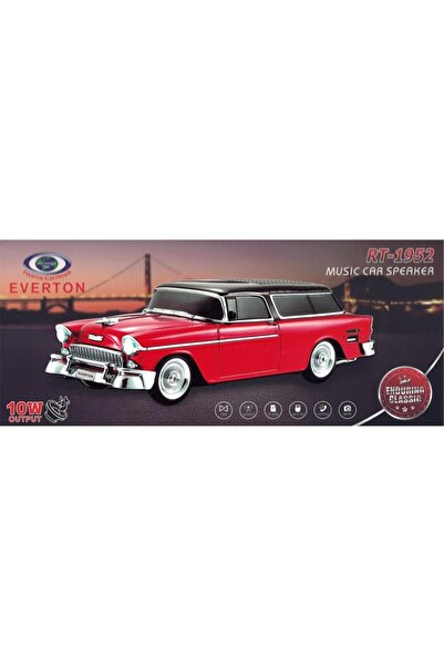 Everton Rt-1952 Kırmızı Bluetooth Fm-usb-tf-aux Şarjlı Nostaljik Radyo