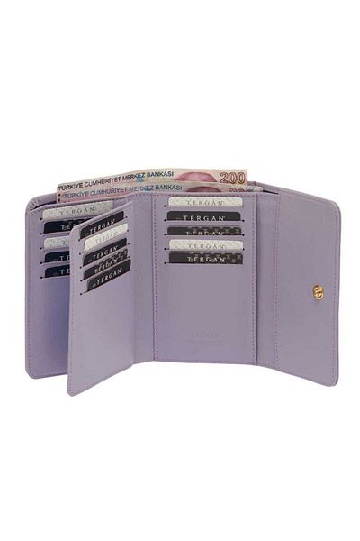 Tergan Lilac Leather Women's Wallet - S1Cb 00005788 -U3B