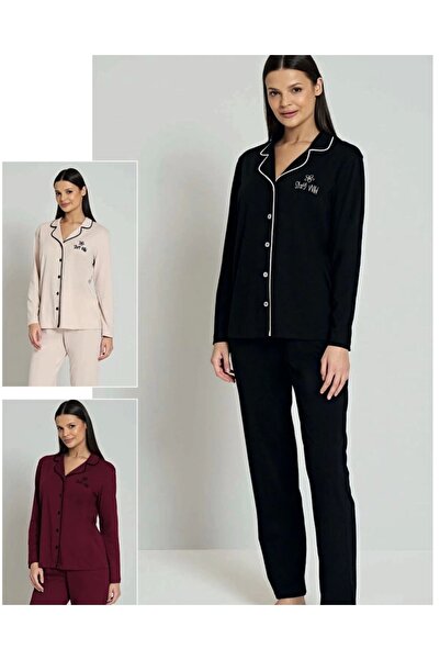 NİVEMESHOME 1804 Pi̇jadore Pajama Set Black