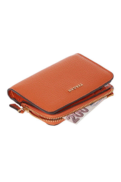 Tergan Turuncu Deri Kadın Cüzdan - S1cb00005812-j35