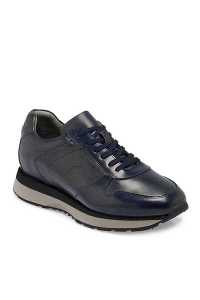 Tergan Lacivert Hakiki Deri Erkek Sneaker - E24S1AY57042-K4K
