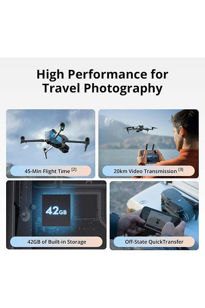 DJI Air 3S Fly More Combo, 4K/60fps, Omnidirectional Sensing & 3 Batteries for Extended Flight Time