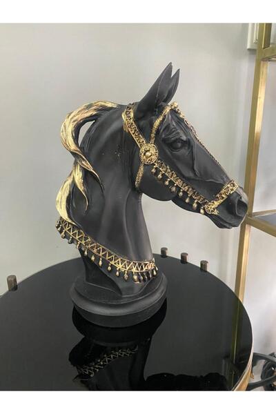 Mirsa Global Dekoratif At Kafası Büst Büyük Boy Heykeli