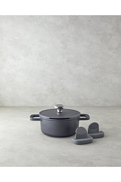 English Home Berghoff LEO Phantom Alüminyum Tencere 20 cm Siyah