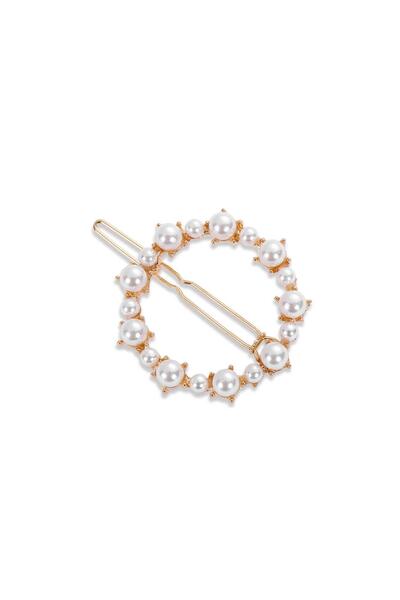 New Obsessions Pearl Detailed Round Clip Buckle