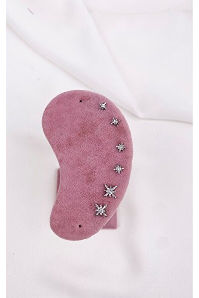 Sacha Accessories مجموعة أقراط فضية على شكل نجمة الشمال