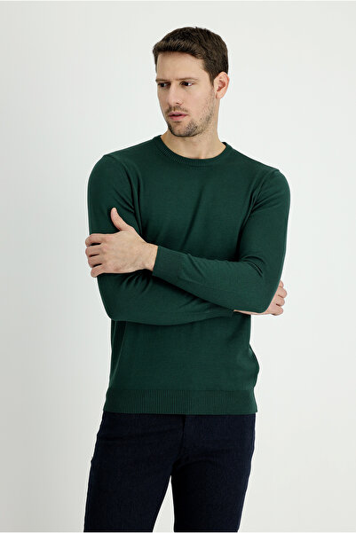 Kiğılı Πλεκτό πουλόβερ από βαμβακερό λαιμόκοψη κανονική εφαρμογή