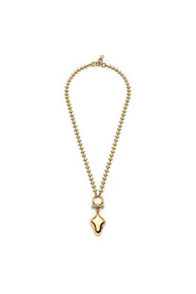 Mon Reve Amulet Altın Kaplama Charm Zincir Kolye
