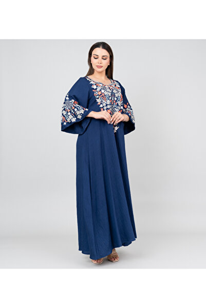 IKKXA Floral Majesty Embroidered Jalabiya