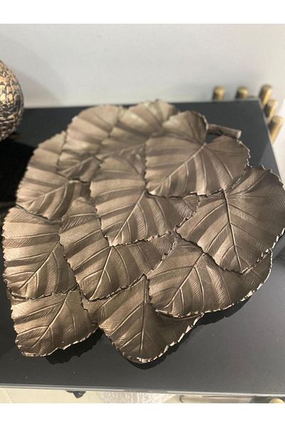 Mirsa Global Επιτραπέζιο Τραπέζι σαλονιού Leaf Decorative