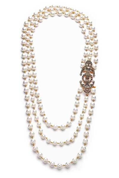 Mon Reve Fallıng Inci Altın Kaplama Kolye