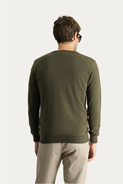 Kiğılı V-Neck Regular Fit Cotton Knitwear Sweater