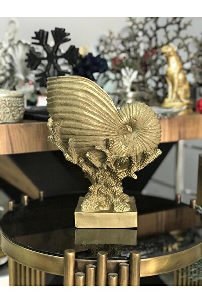 Mirsa Global Dekoratif Mercan Üzerinde Deniz Kabuğu Biblo Midye