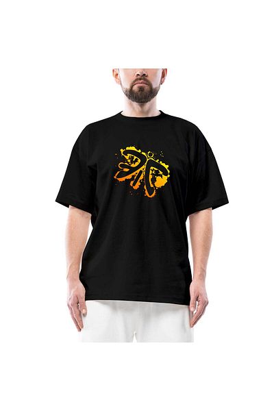 Z zepplin Μαύρο μπλουζάκι Fnatic Paint Splash Oversize