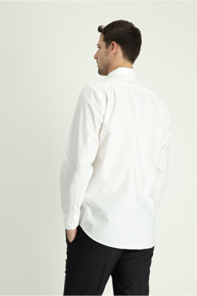 Kiğılı Μακρυμάνικο πουκάμισο με κανονική εφαρμογή από βαμβακερό γιακά με κουμπιά