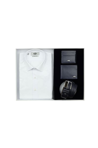 Kiğılı 4-pieCe Belt and Wallet Set - Card Holder and Shirt