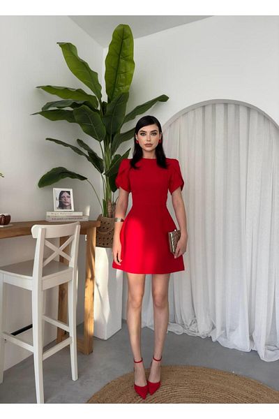 conconmoda Rochie mini cu nasturi cu detaliu la spate