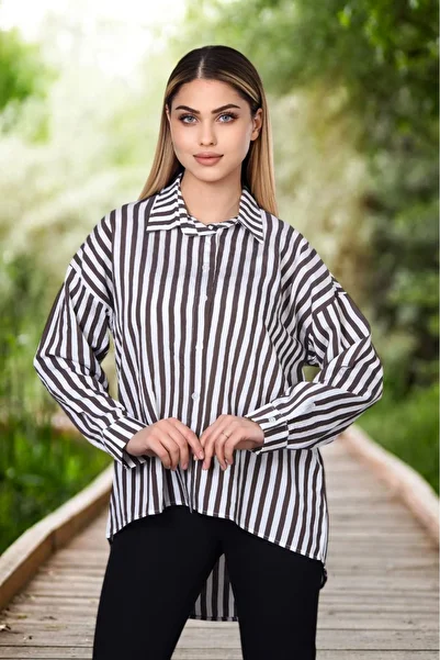 NEWCO STRIPED LONG SHIRT