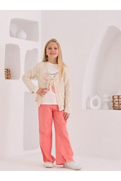 Zekids Κοριτσίστικο Σετ Τριπλό Ζακέτα με Παντελόνι